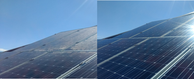 Solar Panel Cleaning Before-After